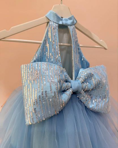 Sparkle Halter Neck Tulle Ball Gown