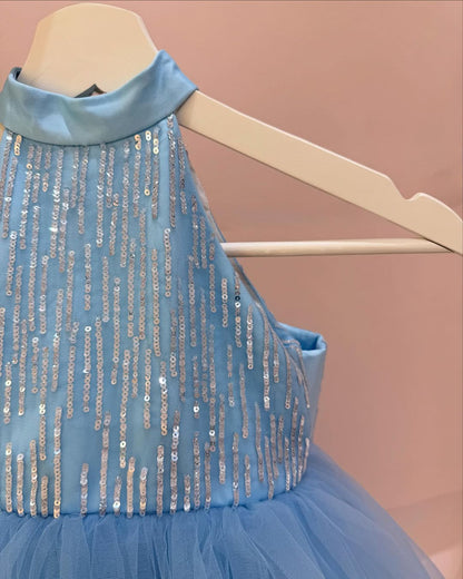 Sparkle Halter Neck Tulle Ball Gown
