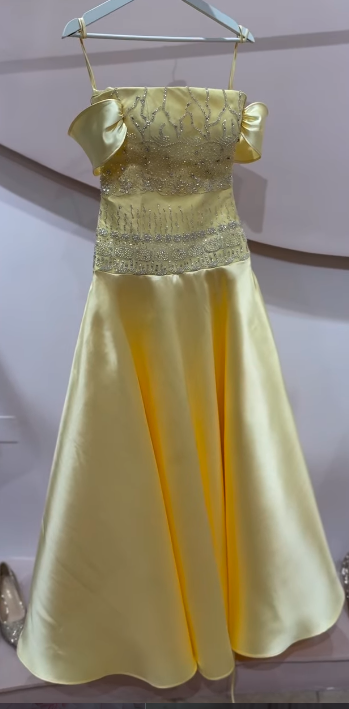 Elegant dress crafted from smooth satin fabric