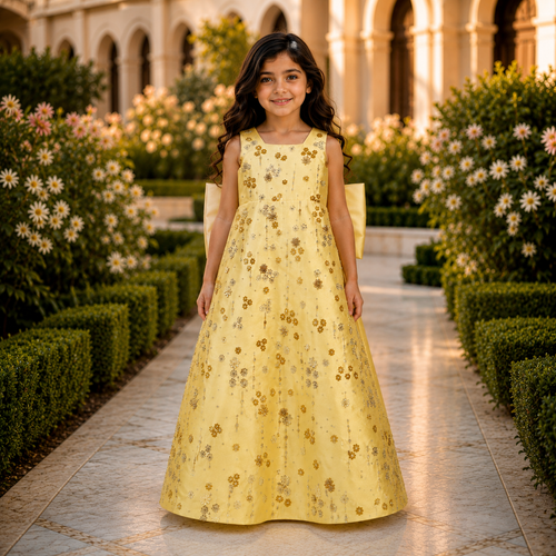 Daisy Jewel Satin Dress Maxi Dress