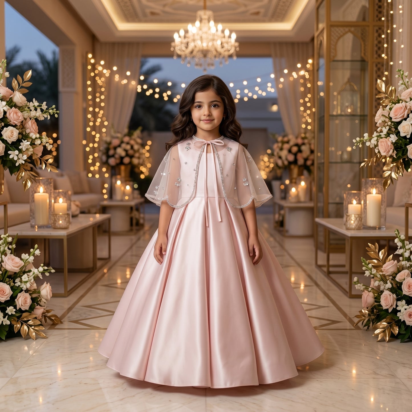 Crystal Butterfly Cape Dress