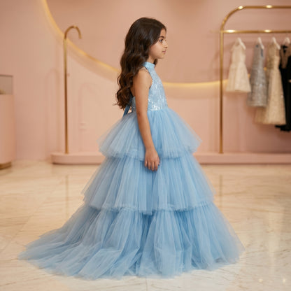 Sparkle Halter Neck Tulle Ball Gown