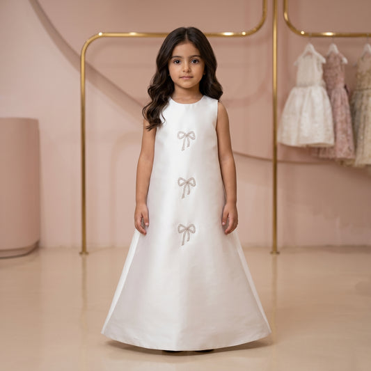 Classic Pearl Bow Ceremony Dress