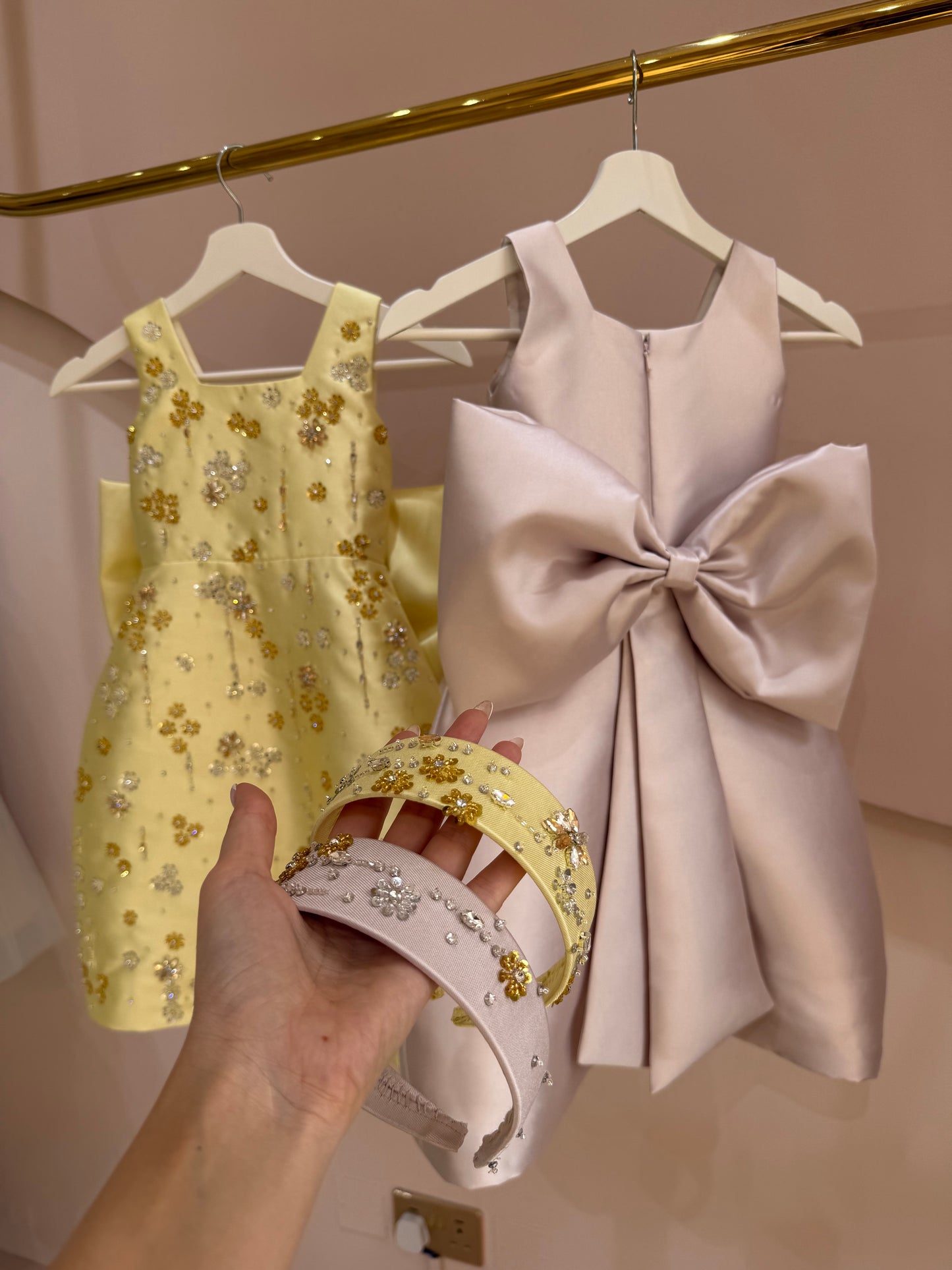 Daisy Jewel Satin Dress