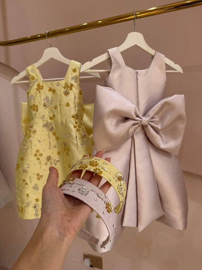 Daisy Jewel Satin Dress