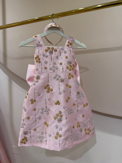 Daisy Jewel Satin Dress