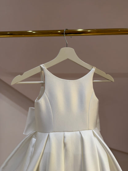 Classic Bow Back Satin Maxi Dress
