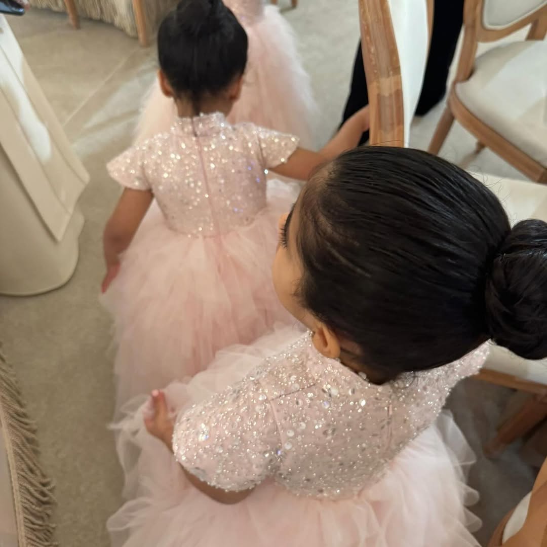 Elegant Pink Princess Dress with Soft Tulle